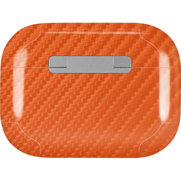 Orange Carbon Fiber Specialty Texture Material AirPods Skins