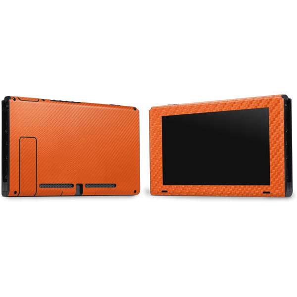 Orange Carbon Fiber Specialty Texture Material Nintendo Skins