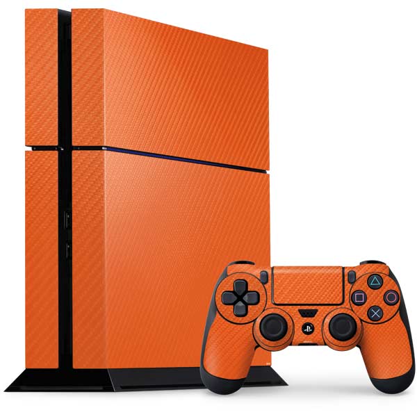 Orange Carbon Fiber Specialty Texture Material PlayStation PS4 Skins