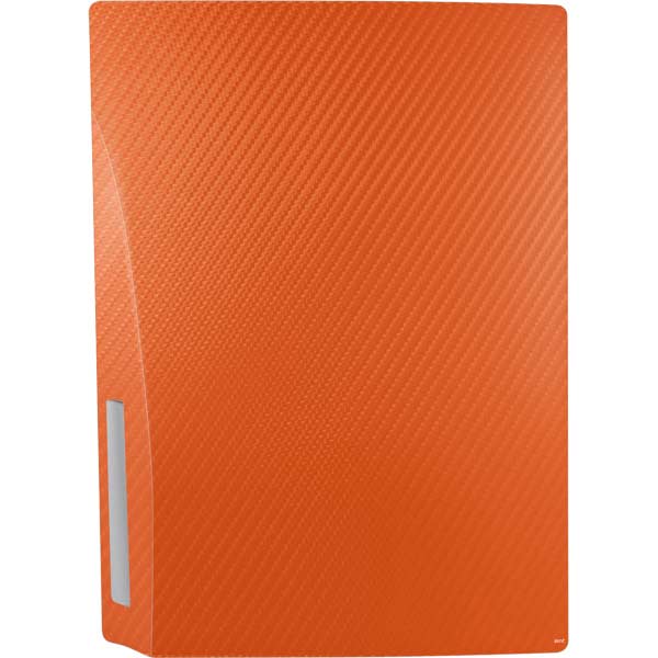 Orange Carbon Fiber Specialty Texture Material PlayStation PS5 Skins