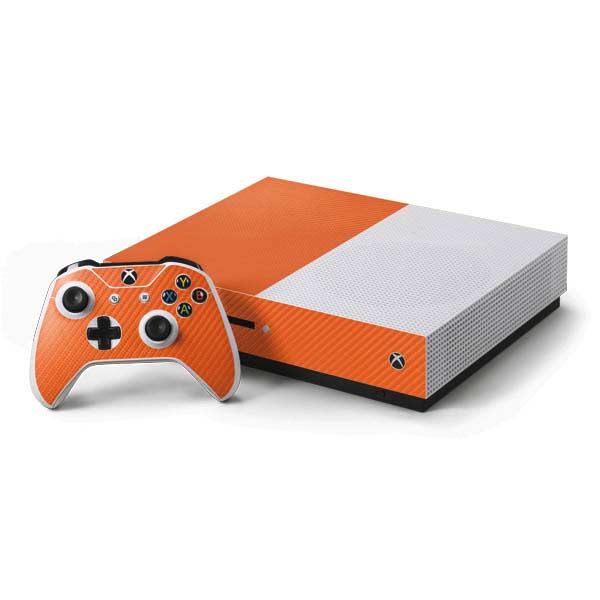 Orange Carbon Fiber Specialty Texture Material Xbox One Skins