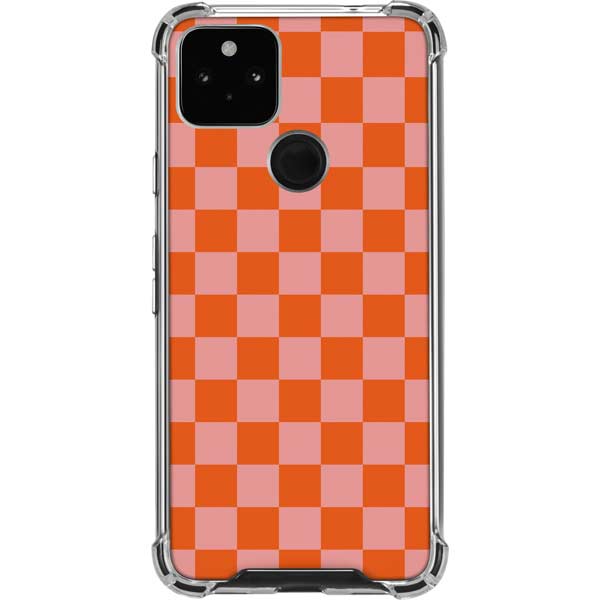 Orange Checkered Pixel Cases