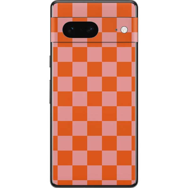 Orange Checkered Pixel Skins
