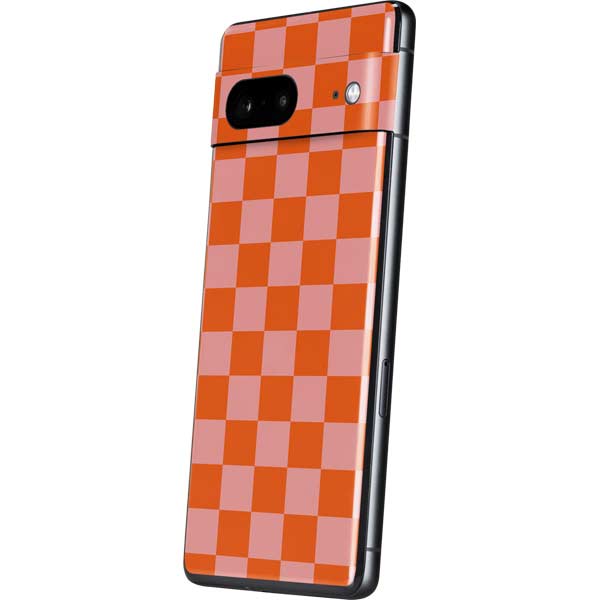 Orange Checkered Pixel Skins