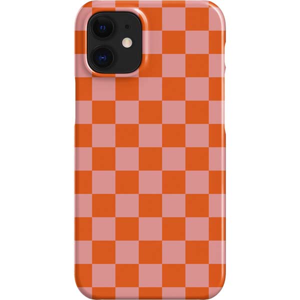 Orange Checkered iPhone Cases