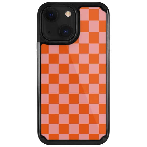 Orange Checkered iPhone Cases