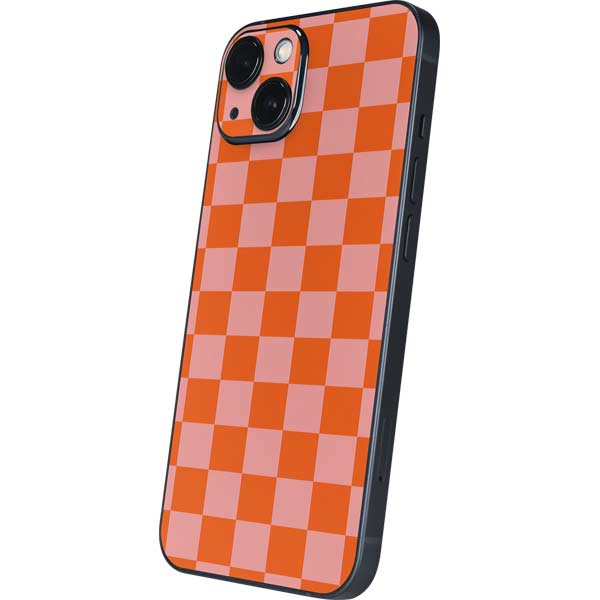 Orange Checkered iPhone Skins