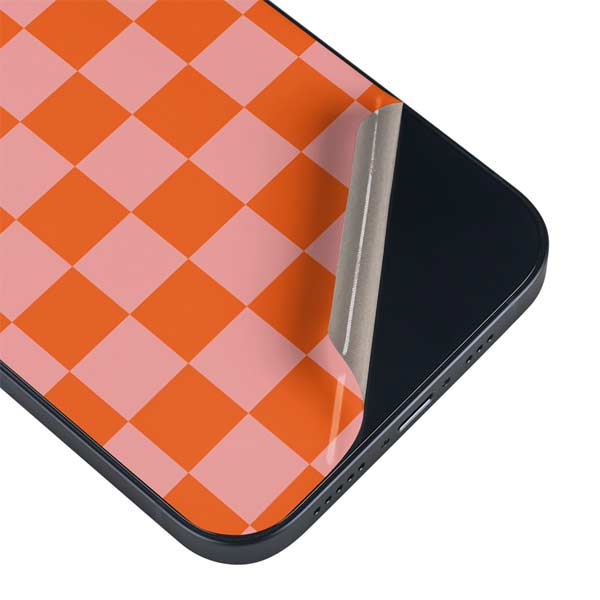 Orange Checkered iPhone Skins