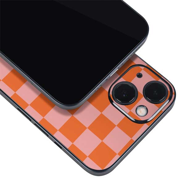 Orange Checkered iPhone Skins