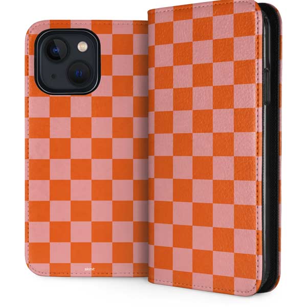 Orange Checkered iPhone Cases