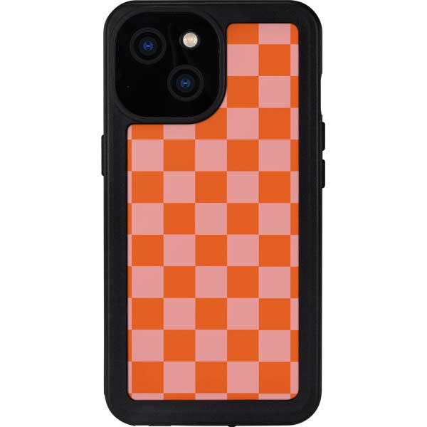 Orange Checkered iPhone Cases