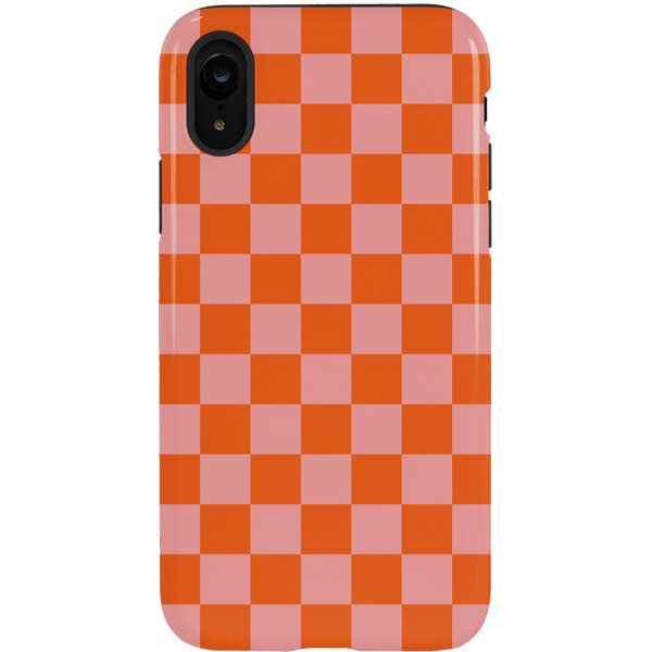 Orange Checkered iPhone Cases