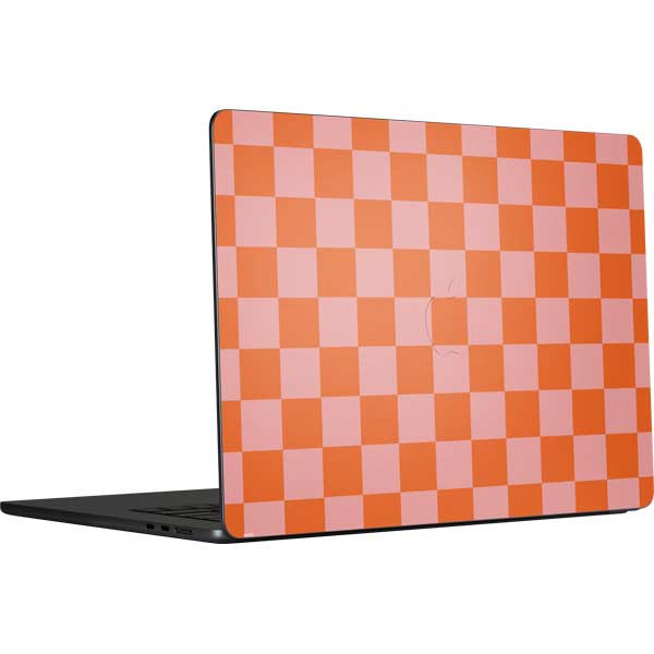 Orange Checkered MacBook Skins