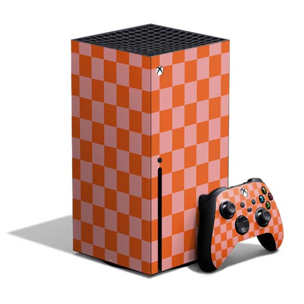 Orange Checkered Xbox Series X Skins