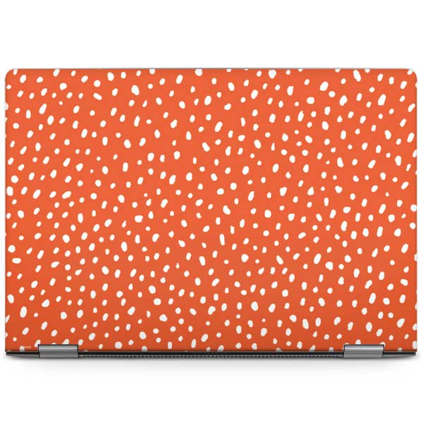 Orange Spots Laptop Skins