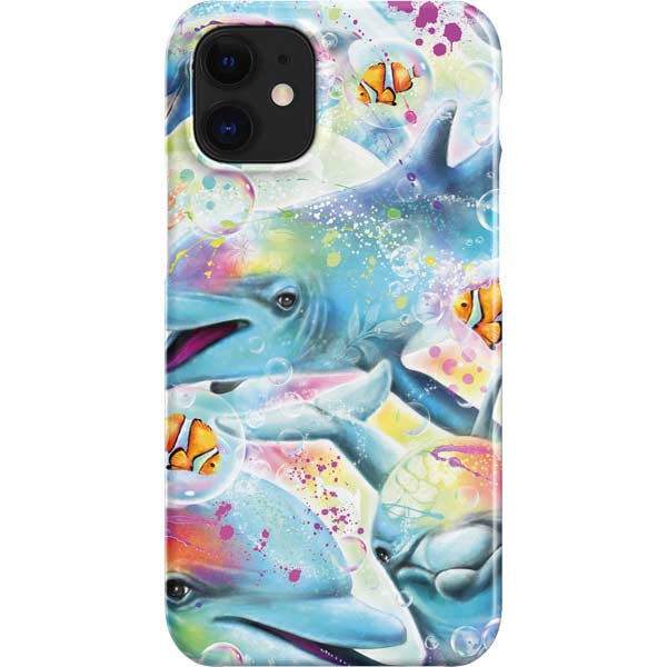 Pastel Dolphins by Sheena Pike iPhone Cases