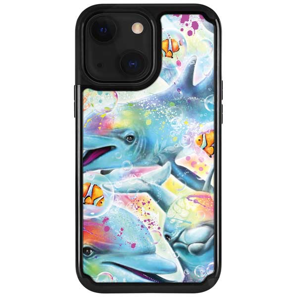 Pastel Dolphins by Sheena Pike iPhone Cases