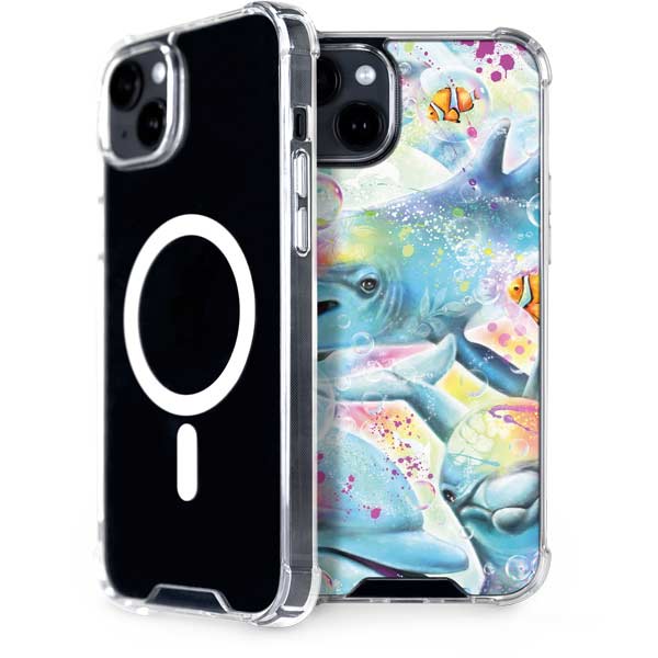 Pastel Dolphins by Sheena Pike iPhone Cases