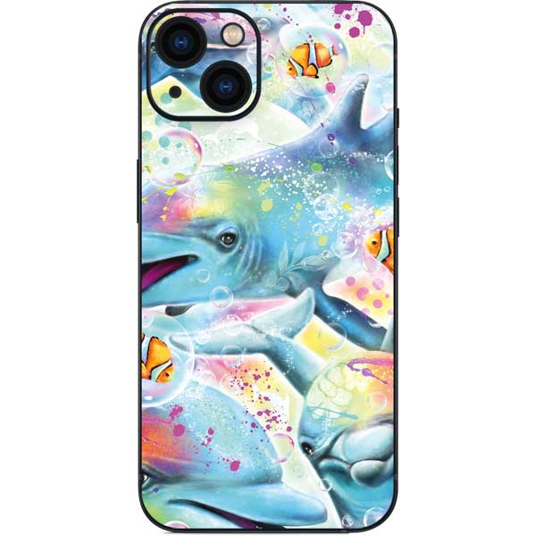 Pastel Dolphins by Sheena Pike iPhone Skins