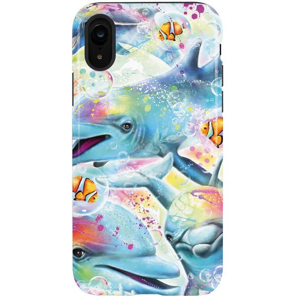 Pastel Dolphins by Sheena Pike iPhone Cases