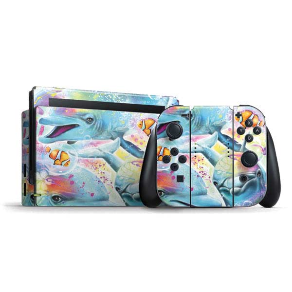 Pastel Dolphins by Sheena Pike Nintendo Skins