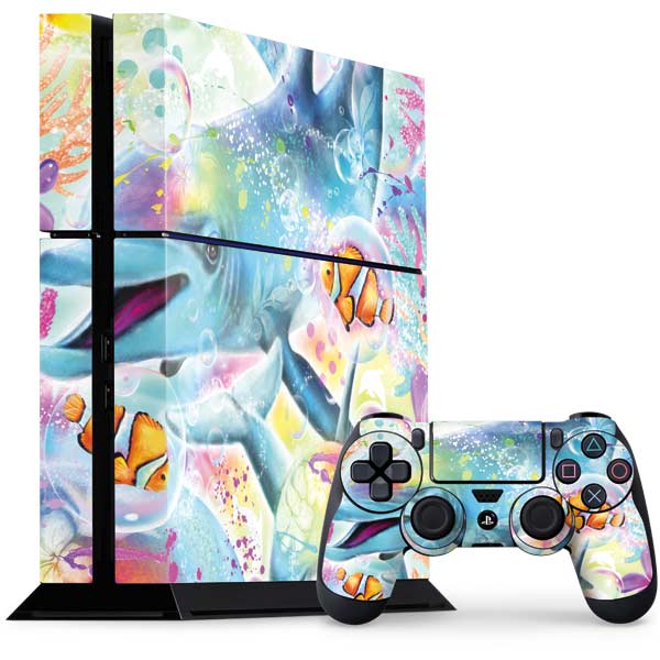 Pastel Dolphins by Sheena Pike PlayStation PS4 Skins