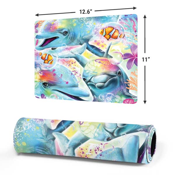 Pastel Dolphins by Sheena Pike Mousepad