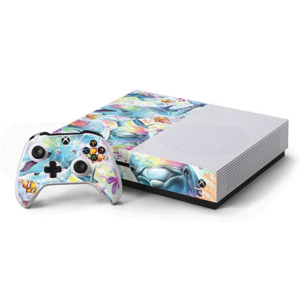 Pastel Dolphins by Sheena Pike Xbox One Skins
