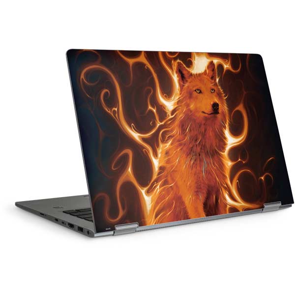 Phoenix Wolf by Vincent Hie Laptop Skins