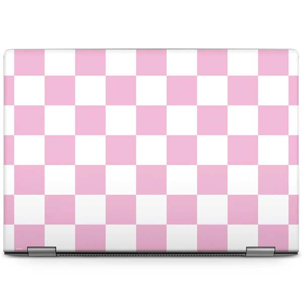 Pink and White Checkerboard Laptop Skins
