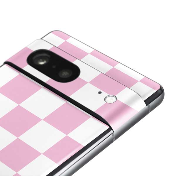 Pink and White Checkerboard Pixel Skins