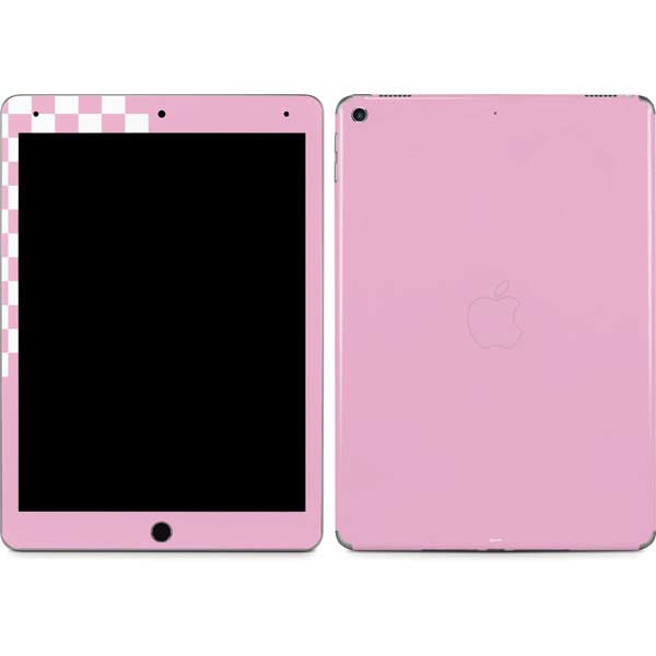 Pink and White Checkerboard iPad Skins