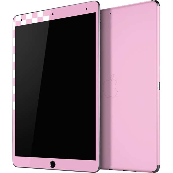 Pink and White Checkerboard iPad Skins