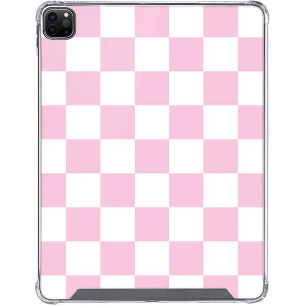 Pink and White Checkerboard iPad Cases