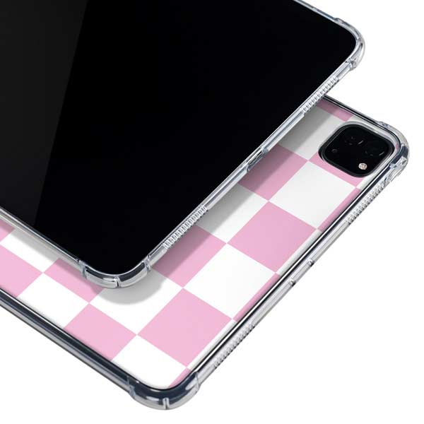 Pink and White Checkerboard iPad Cases