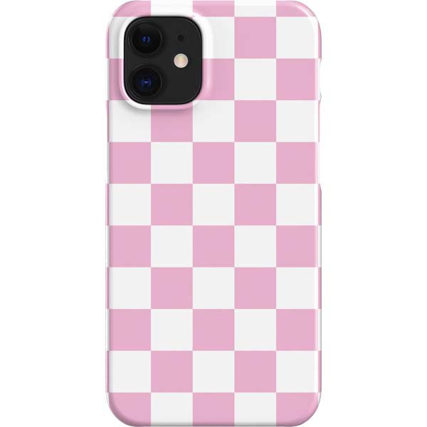 Pink and White Checkerboard iPhone Cases