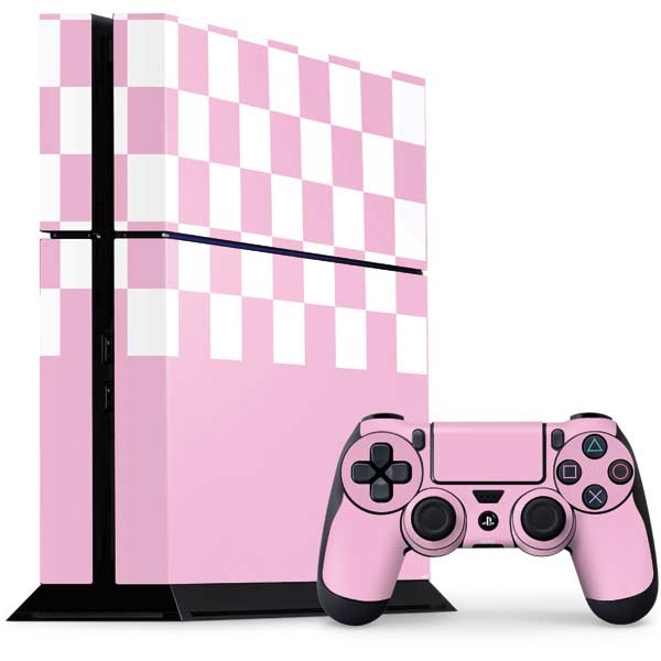 Pink and White Checkerboard PlayStation PS4 Skins