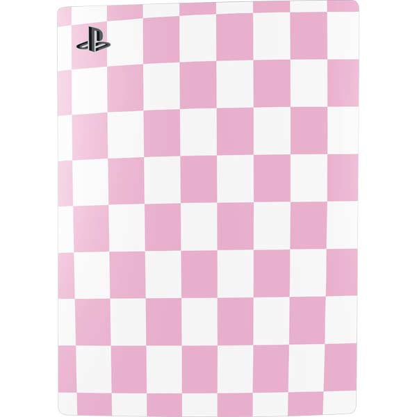 Pink and White Checkerboard PlayStation PS5 Skins