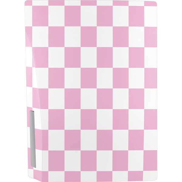 Pink and White Checkerboard PlayStation PS5 Skins