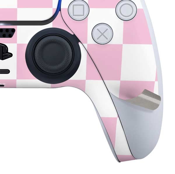 Pink and White Checkerboard PlayStation PS5 Skins