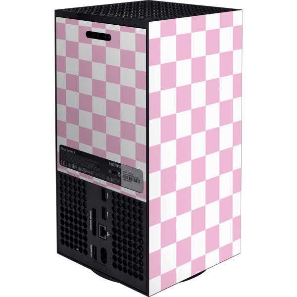 Pink and White Checkerboard Xbox Series X Skins