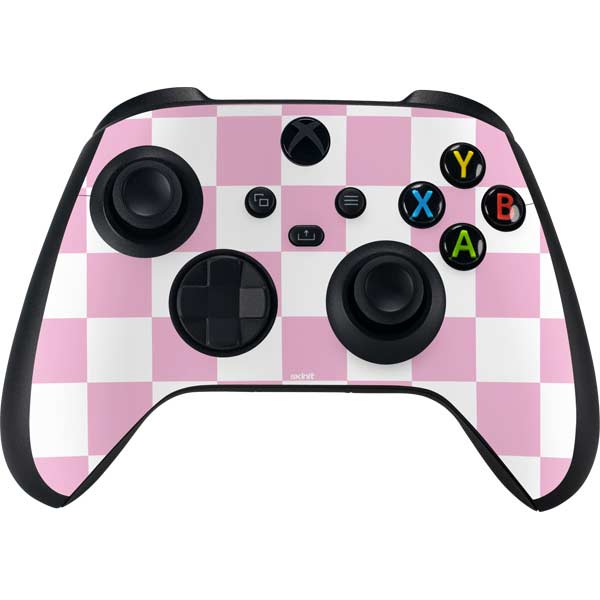 Pink and White Checkerboard Xbox Series X Skins