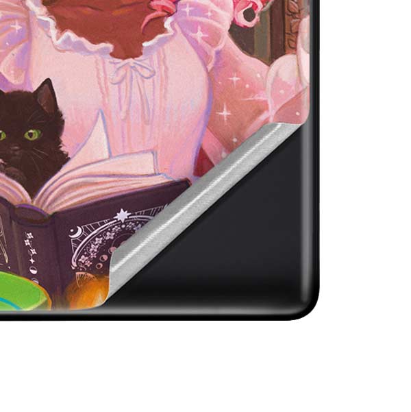 Pink Anime Witch Girls in Library with Cats by Ivy Dolamore Pixel Skins