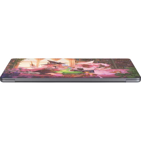 Pink Anime Witch Girls in Library with Cats by Ivy Dolamore MacBook Skins