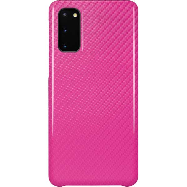 Pink Carbon Fiber Specialty Texture Material Galaxy Cases