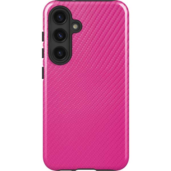 Pink Carbon Fiber Specialty Texture Material Galaxy Cases