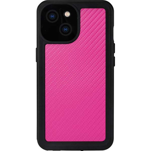 Pink Carbon Fiber Specialty Texture Material iPhone Cases