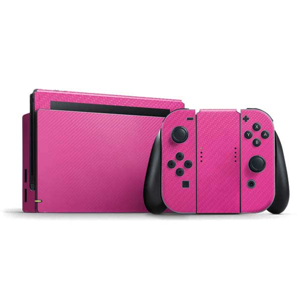 Pink Carbon Fiber Specialty Texture Material Nintendo Skins