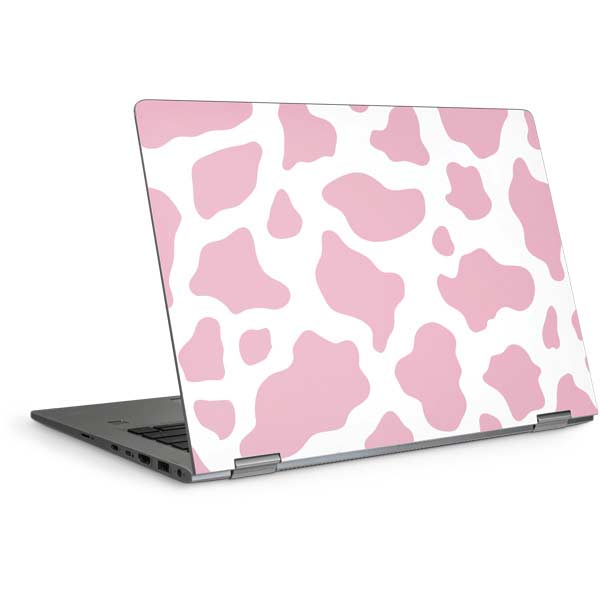 Pink Cow Print Laptop Skins