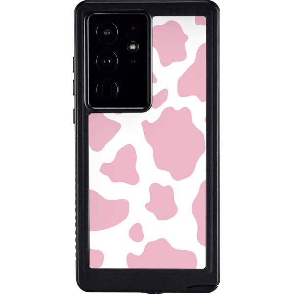 Pink Cow Print Galaxy Cases